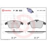 Jarrupalasarja BREMBO P 36 022, edessä
