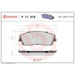 Conjunto de pastilhas de travão BREMBO P 11 019