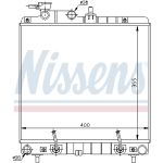 Radiador, refrigeración de motor NISSENS 67016A