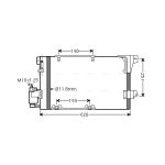 Condensador, sistema de ar condicionado AVA COOLING OLA5251D