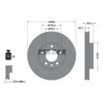 Disco de freno TEXTAR 92121205 vorne, ventilado , altamente carbonizado, 1 Pieza