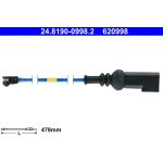 Sensor de desgaste das pastilhas de travão, dianteiro  ATE 24.8190-0998.2