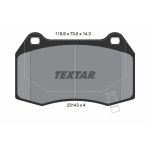 Kit de plaquettes de frein, frein à disque TEXTAR 2314301, Avant
