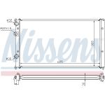 Radiador, refrigeración del motor NISSENS 652551