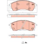 Bremsbelagsatz TRW GDB2550