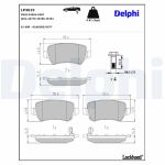 Jeu de plaquettes de frein DELPHI LP3615, arrière
