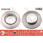 Disco de freno TRW DF6610S volver, ventilado, altamente carbonizado, 1 pieza