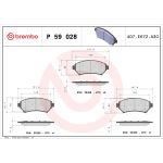 Bromsbeläggssats, skivbroms BREMBO P 59 028