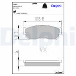 Bremsbelagsatz DELPHI LP261, Vorne