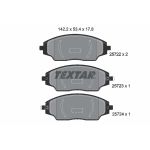 Kit de plaquettes de frein, frein à disque TEXTAR 2572201, Avant