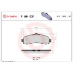 Bromsbeläggssats, skivbroms BREMBO P 56 031