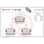 Juego de pastillas de freno, freno de disco PRIME LINE BREMBO P 30 093