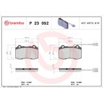 Bromsbeläggssats, skivbroms BREMBO P 23 052