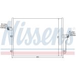 Condensatore, impianto di climatizzazione NISSENS 94859