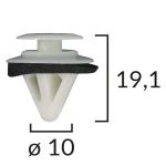Karosserieleistenbefestigung ROMIX ROM B23162
