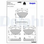 Bremsbelagsatz DELPHI LP1513, Hinten