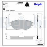 Jarrupalasarja DELPHI LP1592, edessä