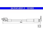 Tubo do travão flexível traseiro, esquerdo ATE 24.5141-0331.3