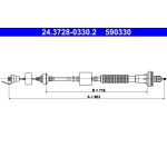 Kabel, koppelingsbediening ATE 24.3728-0330.2