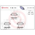 Jarrupalasarja BREMBO P 83 114, takana