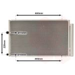 Condensador, sistema de ar condicionado VAN WEZEL 53005429