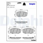 Bromsbeläggssats DELPHI LP3513, fram