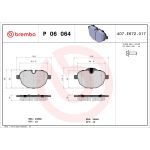 Bromsbeläggssats BREMBO P 06 064, bak