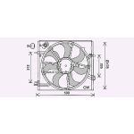 Ventola, raffreddamento motore AVA COOLING DN7536