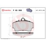 Bromsbeläggssats, skivbroms BREMBO P 65 008