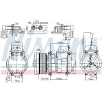 Compresseur de climatisation NISSENS NIS 890331