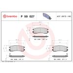 Bromsbeläggssats, skivbroms BREMBO P 59 027