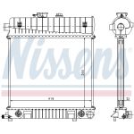 Radiador, refrigeración de motor NISSENS 62708A