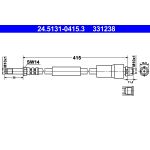 Tubo do travão flexível traseiro, esquerdo ATE 24.5131-0415.3