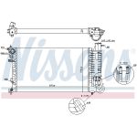 Radiador, refrigeración de motor NISSENS 61381A