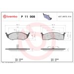 Bromsbeläggssats, skivbroms BREMBO P 11 008