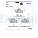 Bromsbeläggssats DELPHI LP3643, fram
