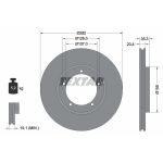 Disque de frein TEXTAR 92006107 avant, ventilé, hautement carbonisé, 1 pièce
