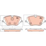 Kit de plaquettes de frein, frein à disque TRW GDB2608