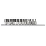Stecknusssatz HANS 1/4 zoll 6-kant 11 Stück (4 mm - 14 mm) kurz