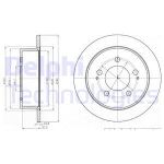 Bremsscheiben DELPHI BG4220 hinten, voll, 2 Stück