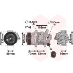 Compressor, ar condicionado VAN WEZEL 5300K627