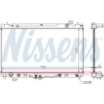 Radiador, refrigeración de motor NISSENS 64633