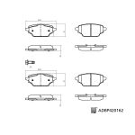 Bromsbeläggssats, skivbroms BLUE PRINT ADBP420162