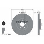 Disco de freno TEXTAR 92306405 frente, ventilado, altamente carbonizado, 1 pieza