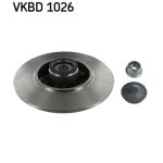 Disco de travão SKF VKBD 1026 traseira, cheio, 1 Peça
