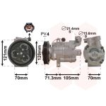 Klimakompressor VAN WEZEL 1300K306