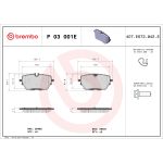 Bromsbeläggssats BREMBO P 03 001E