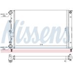 Radiador, refrigeración del motor NISSENS 60071