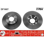 Disco de freno TRW DF1607 vorne, macizo, 1 Pieza