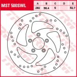 Disque de frein TRW MST500SWL, 1 Pièce